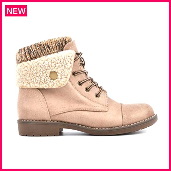 Women's Hiking Style Boots with Fleece Lining, Size 1 Inch Heel - Picture 4 of 7